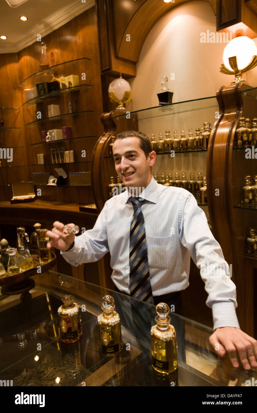 Perfume store, Souq Madinat Jumeirah, Dubai, United Arab Emirates Stock Photo