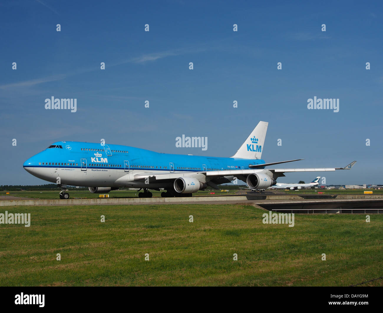The KLM Boeing 747-406(M), tail number PH-BFK, is a wide-body airliner ...