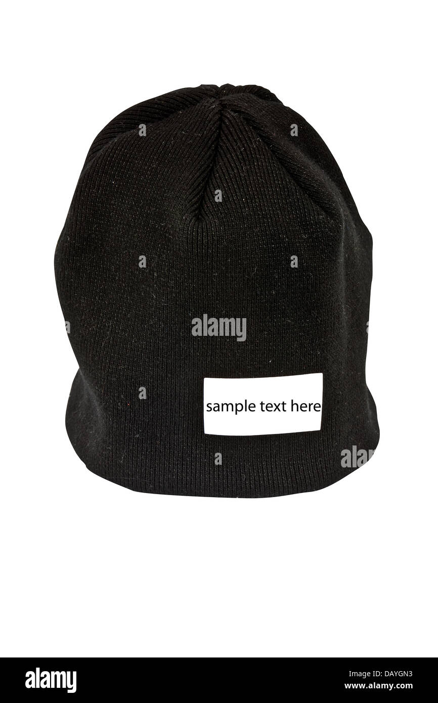 Men's knitted winter hat isolated with clipping path Stock Photo Alamy