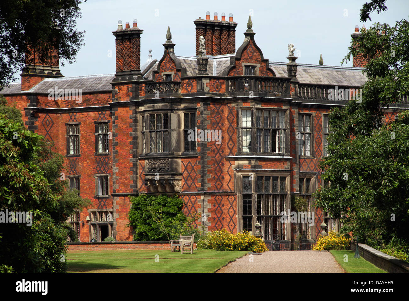 South west front of Arley Hall Stock Photo