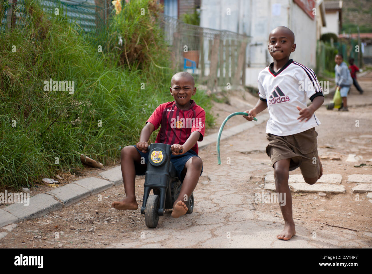 Children playing, Imizamo Yethu township, Hout Bay, Cape Town, South ...