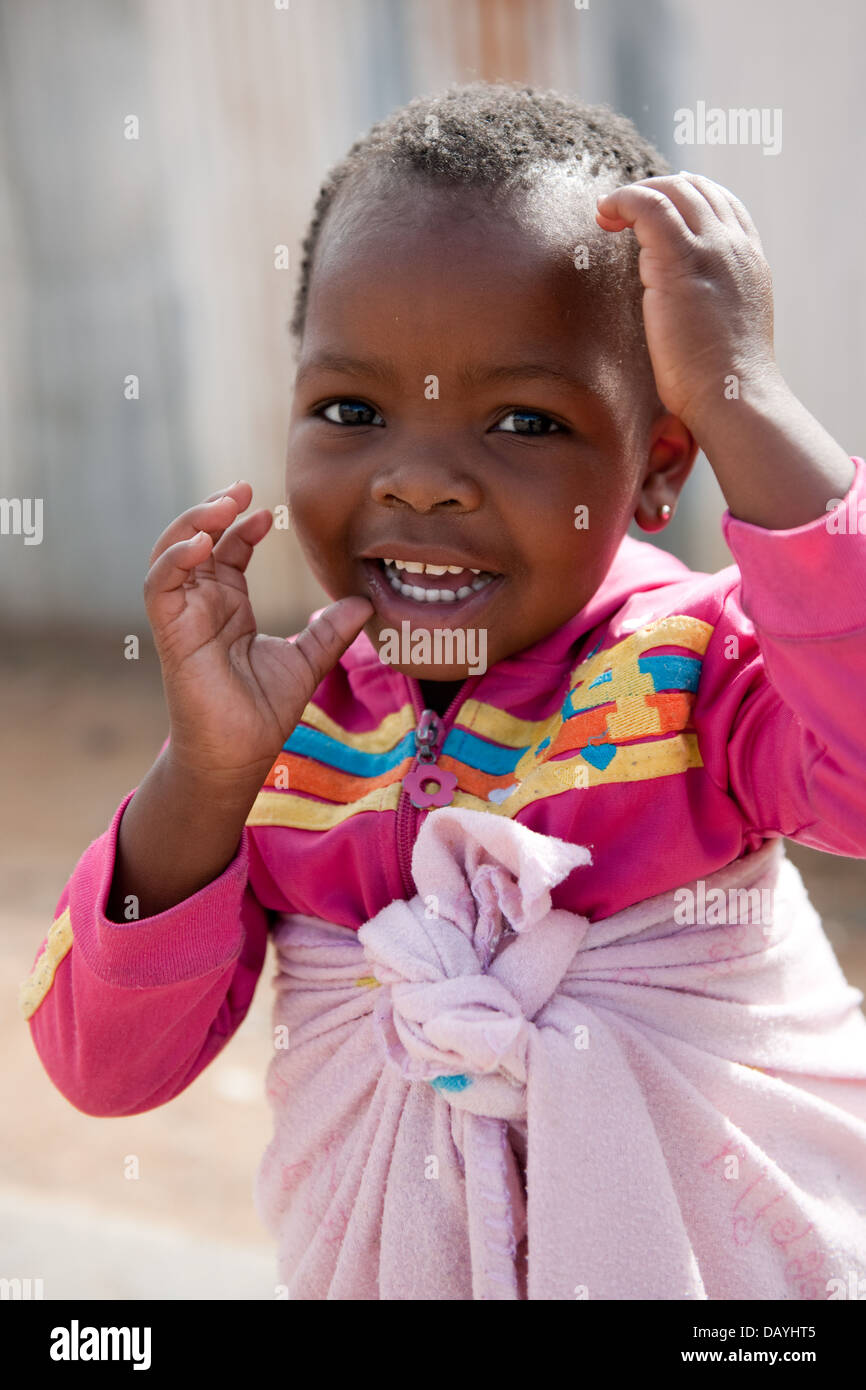 Girl, Imizamo Yethu township, Hout Bay, Cape Town, South Africa Stock Photo
