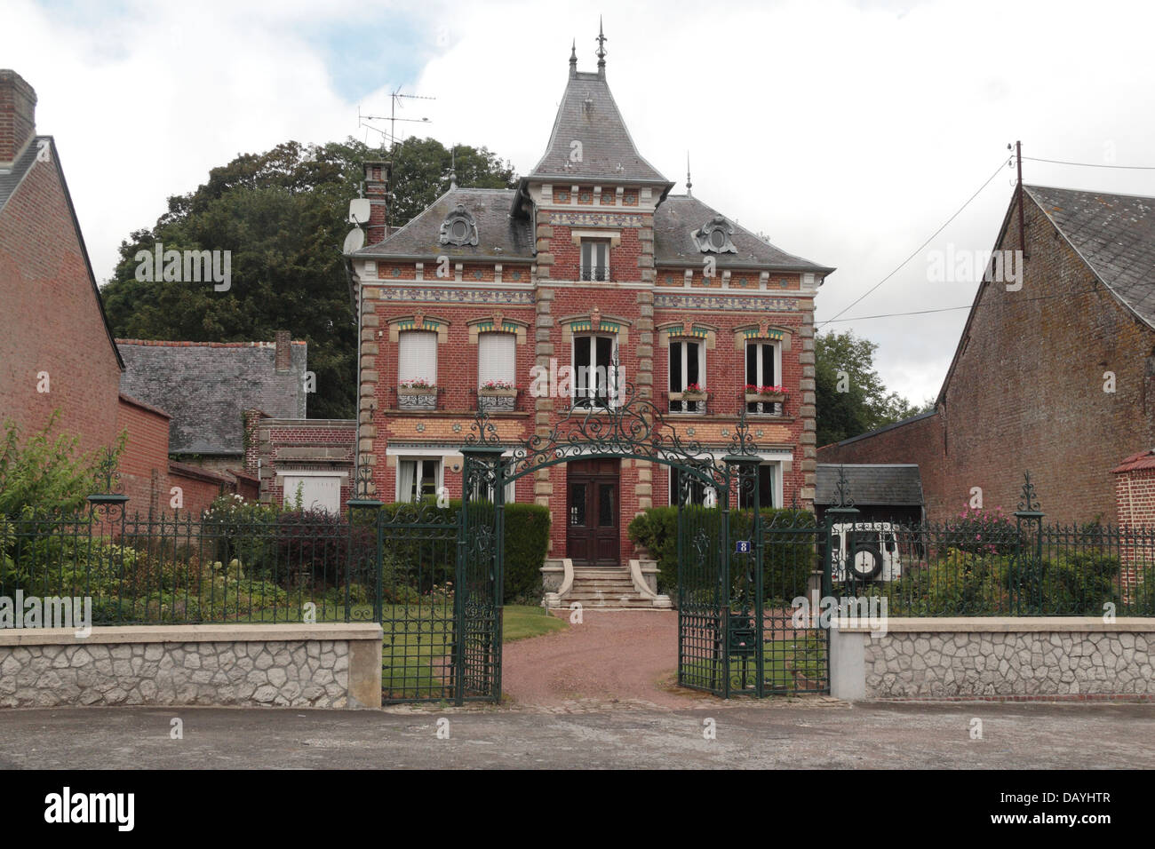 Lovely detached house in Beauval, Somme, Picardy, France. Stock Photo