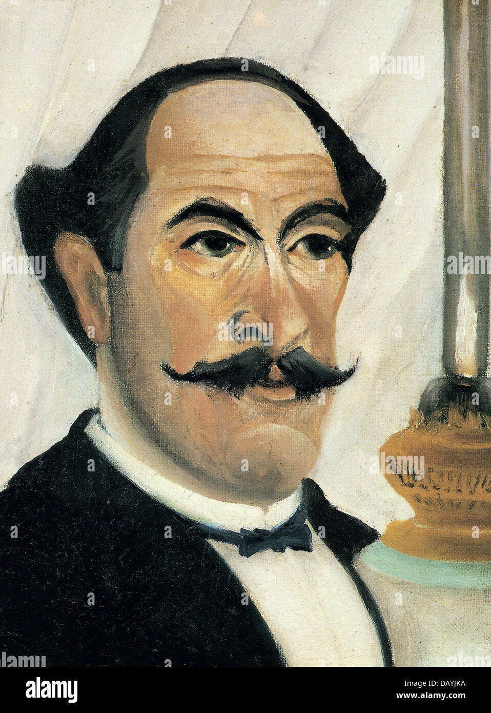 Henri Rousseau - Le Douanier Rousseau Self-portrait with lamp 1903 Stock Photo