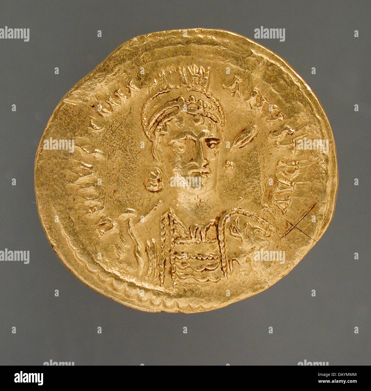 Justinian I Solidus M.79.126.6 (2 of 2) Stock Photo