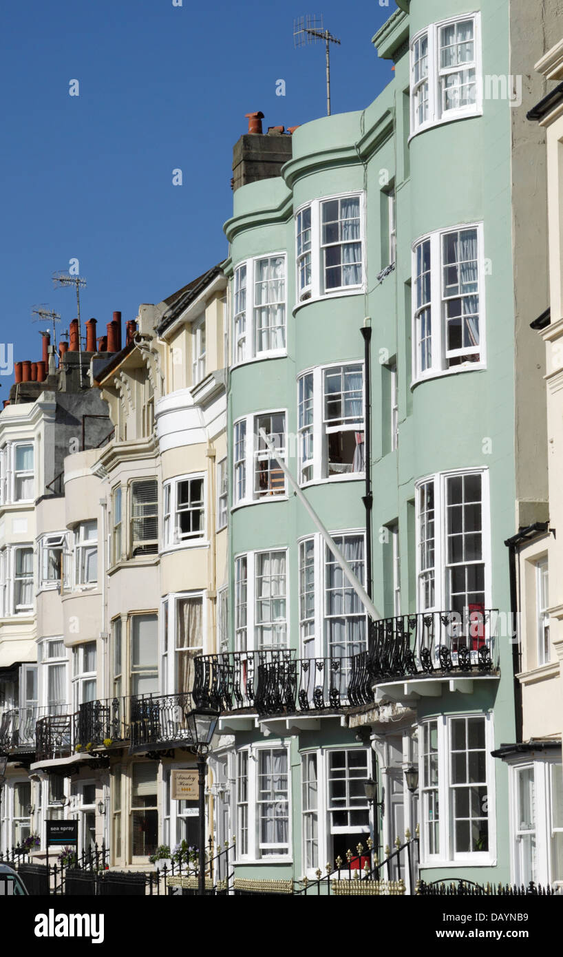 Guest Houses at New Steine Brighton near the seafront Stock Photo