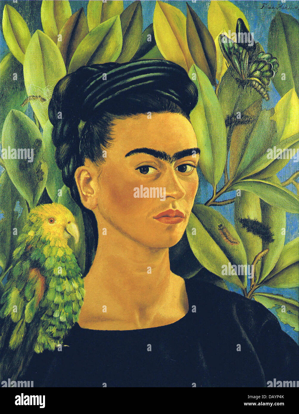 Frida Kahlo Self-portraitv with Bonito 1941 Stock Photo