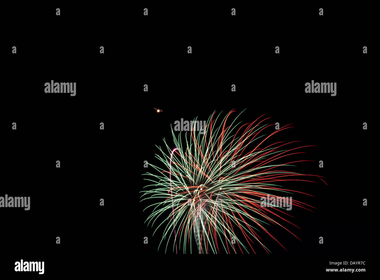 Fireworks in the night sky Stock Photo - Alamy