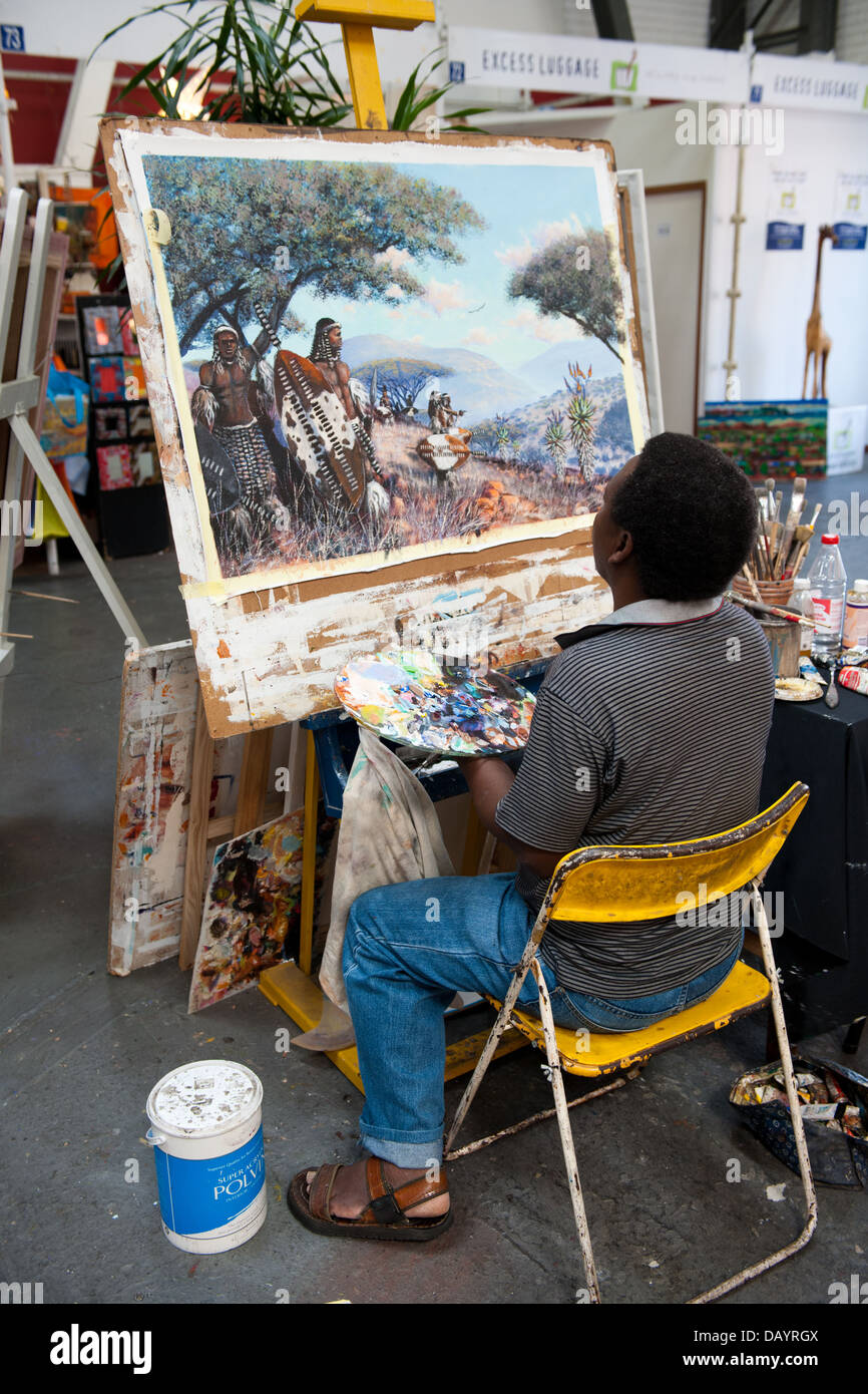 African art painting market hi-res stock photography and images - Alamy