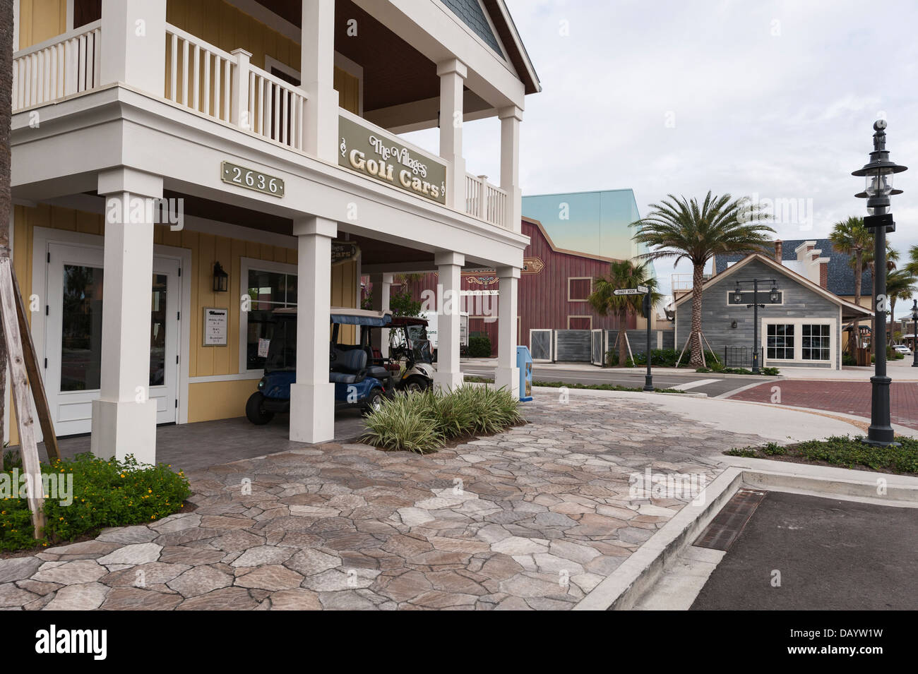 A golf car store in Brownwood at the Villages, Florida USA a retirement
