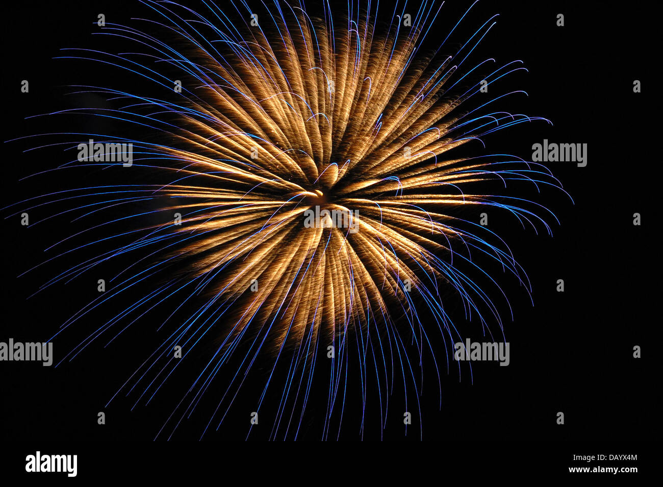 Brightly colorful fireworks Stock Photo