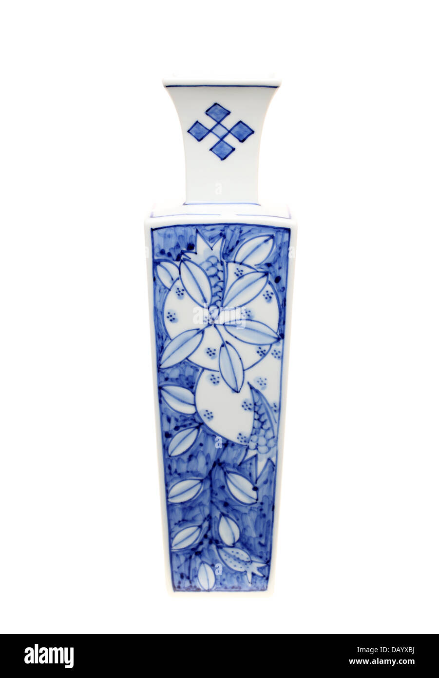 Asian vase on white background Stock Photo