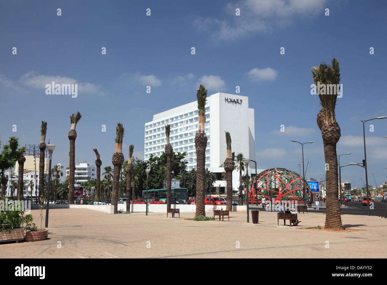 United Nations Square in Casablanca, Morocco, North Africa Stock Photo