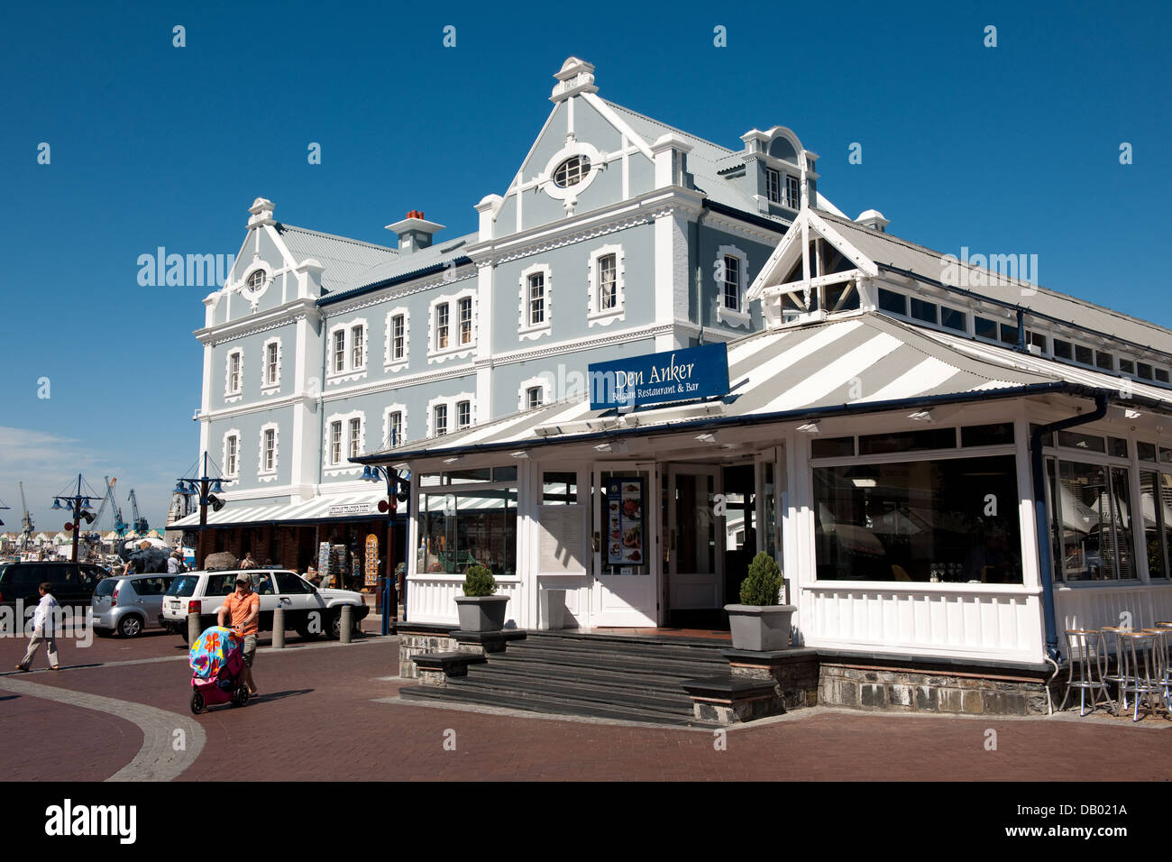 Den Anker restaurant, Victoria & Alfred Waterfront, Cape Town, South Africa Stock Photo
