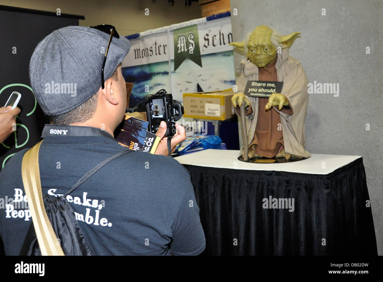 Yoda-Figur auf der San Diego Comic-Con International. San Diego, 18.07.2013 Stock Photo