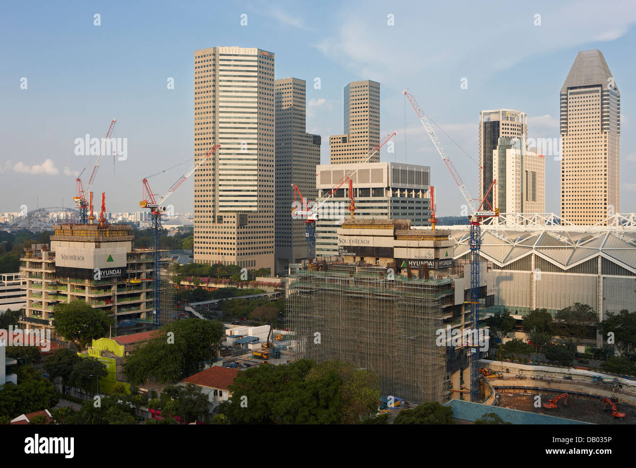 Construction site, Singapore. Stock Photo