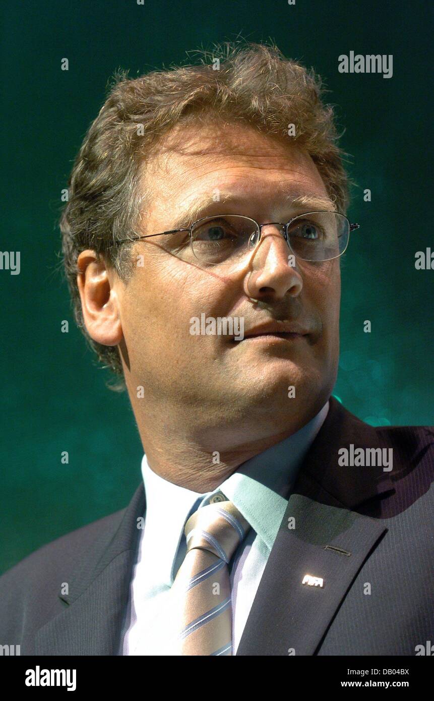 FILE - Marketing manager of the International Federation of Association Football (FIFA), Jerome Valcke, is pictured at the 'GC - Games Convention' fair in Leipzig, Germany, 19 August 2004. Valcke will succeed Urs Linsi as Secretary General of FIFA. Photo: Peter Endig Stock Photo