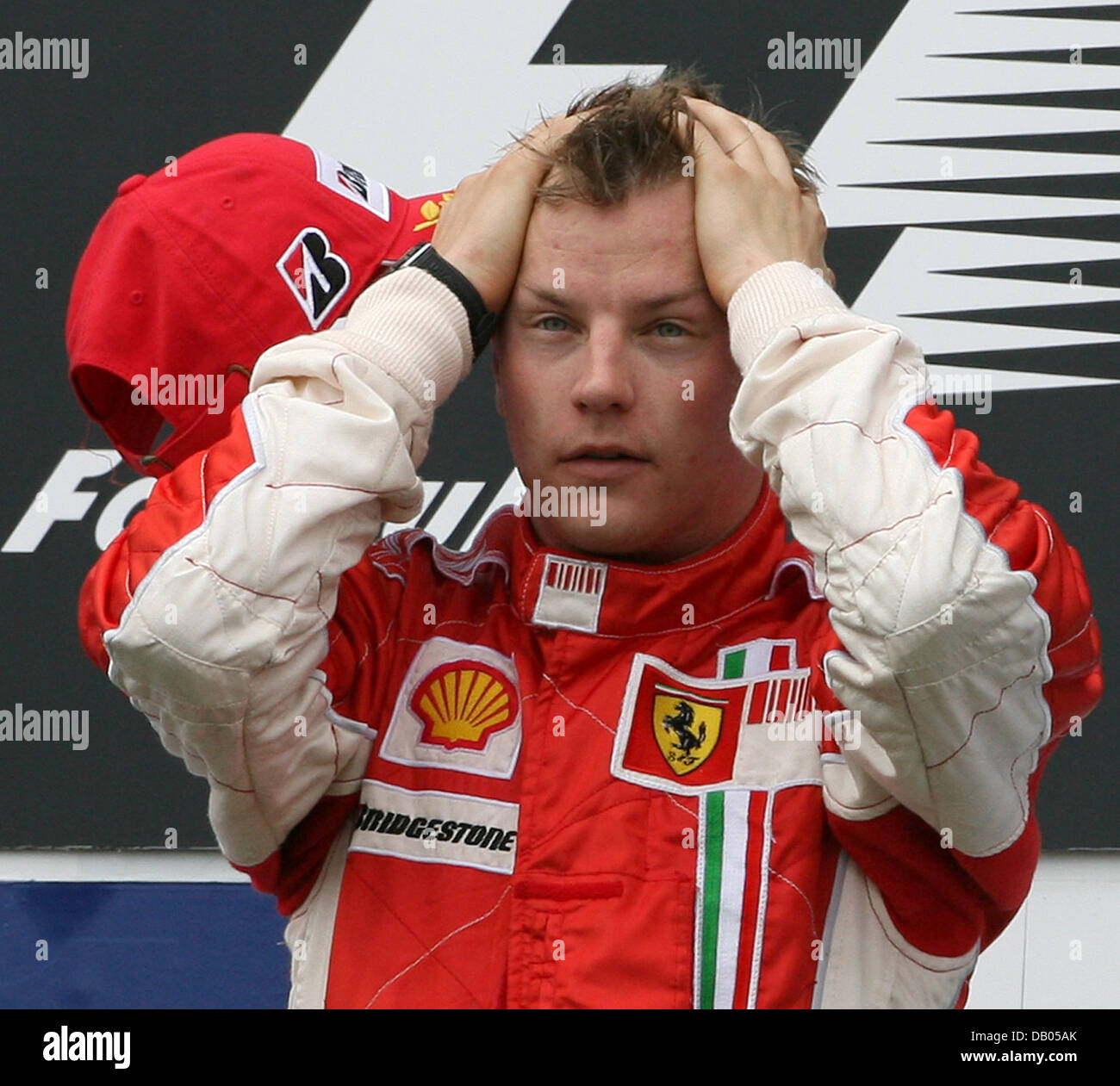 Finnish Formula One driver Kimi Raikkonen of Ferrari is pictured on the