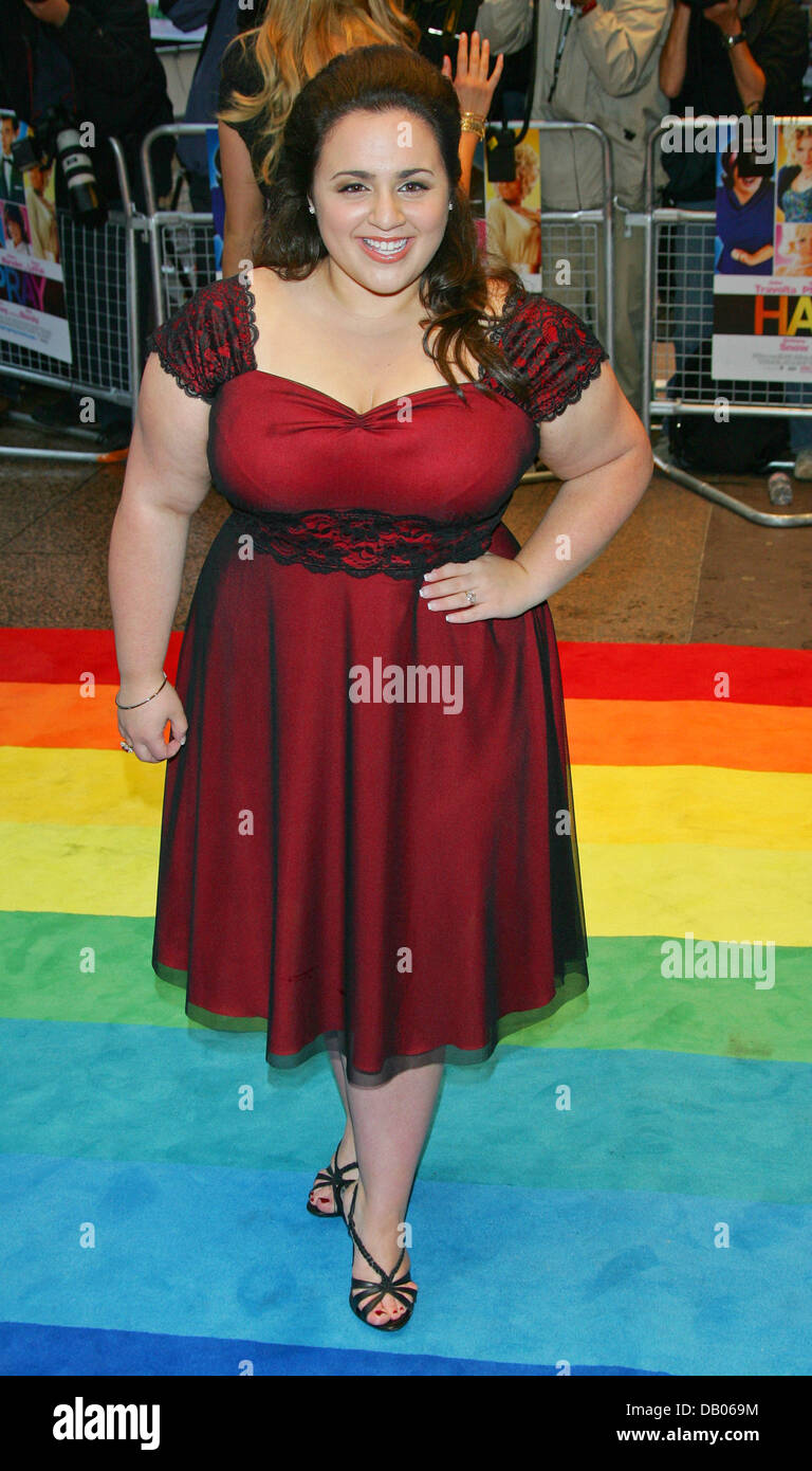 US-American actress Nikki Blonsky arrives for the UK film premiere of Adam Shankman's movie 'Hairspray' held at Odeon West End cinema in London, England, 05 July 2007. The film is an adaptation of the Tony award-winning Broadway production 'Hairspray', featuring new and original material based on John Water's 1988 classic about star-struck teenagers on a local Baltimore dance show. Stock Photo