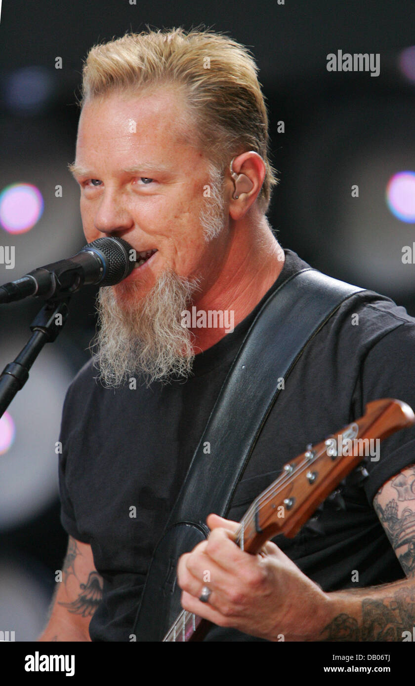 james hetfield of 'metallica' performs at the live earth