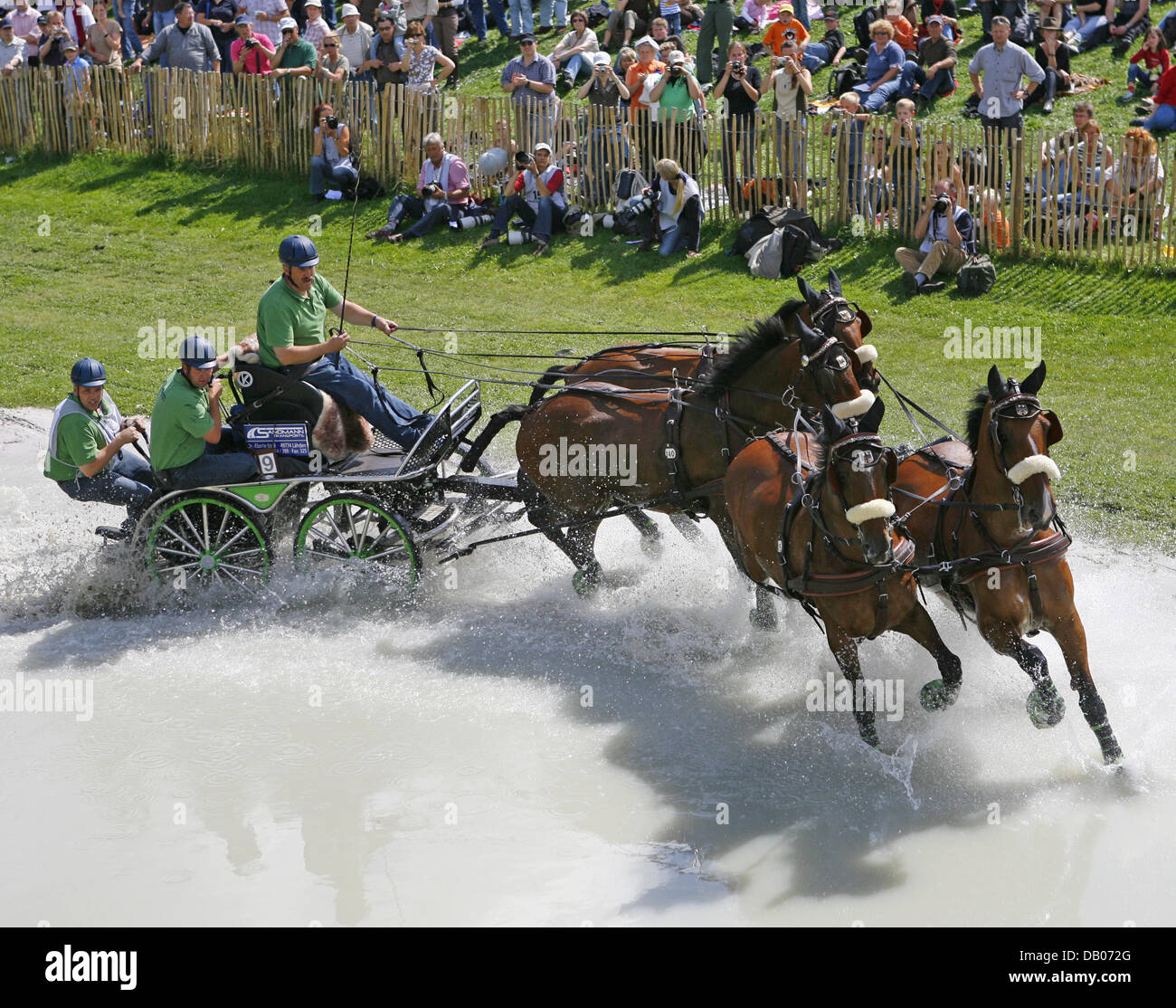 German equestrian Christoph Sandmann steers during the FourinHand