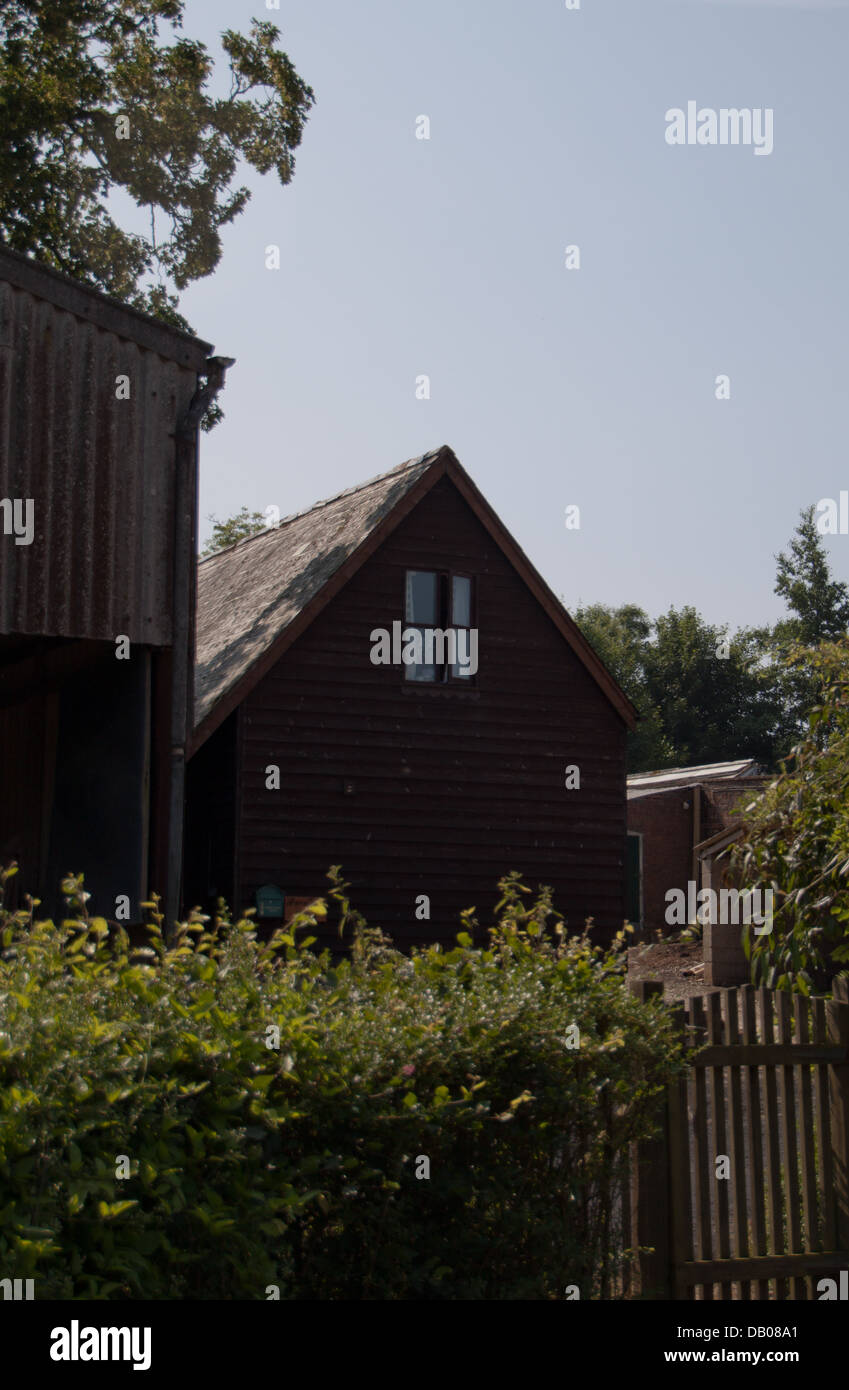 Chalet style timber house Stock Photo