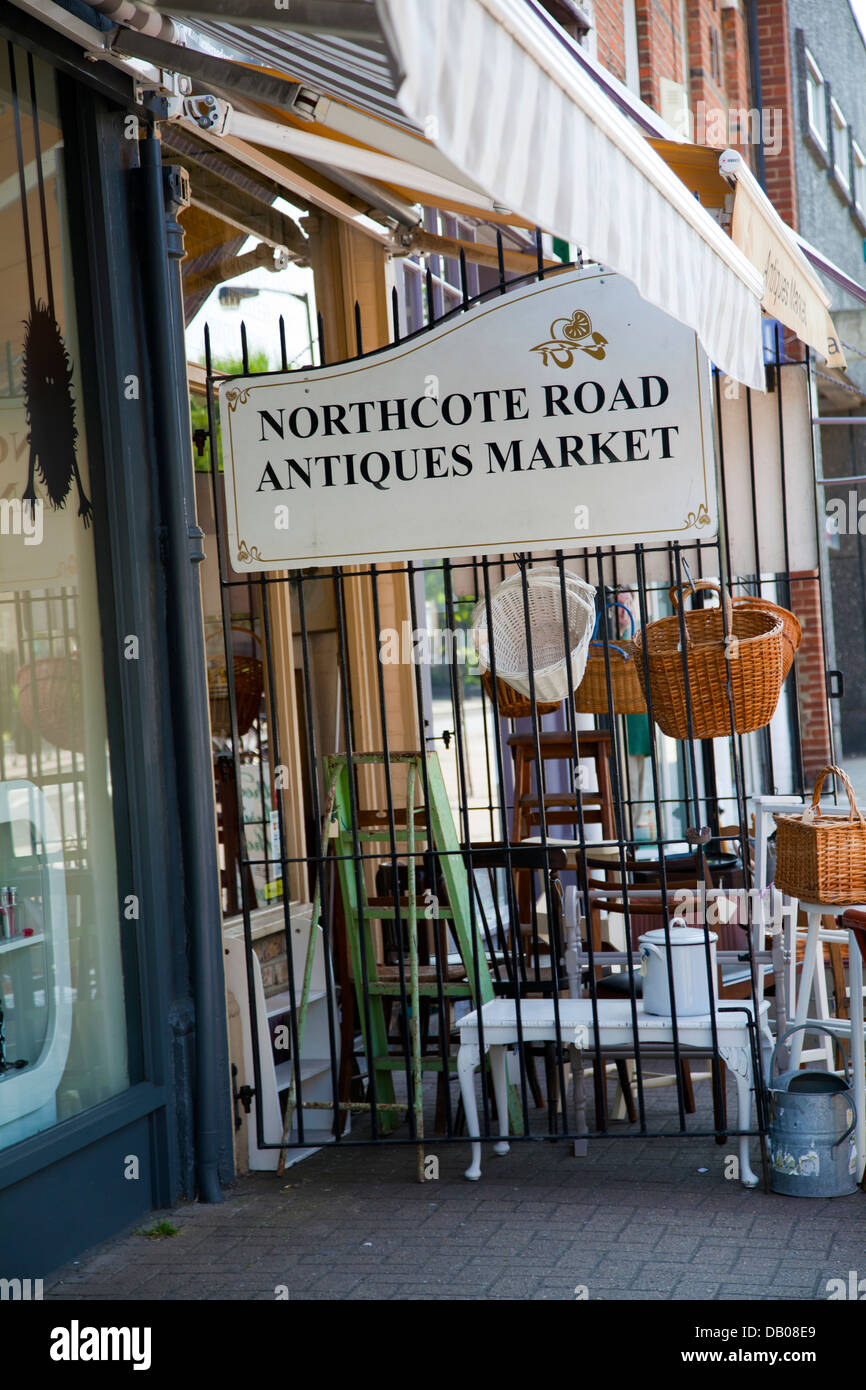 Northcote Road Antiques Market in Wandsworth, Battersea London UK