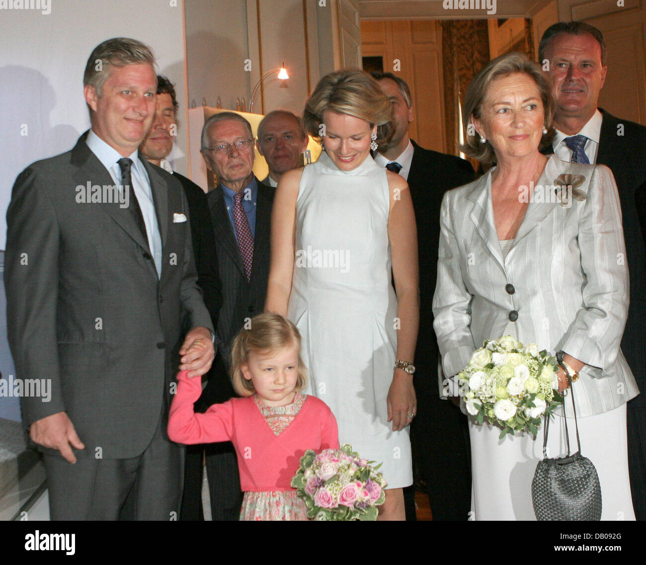 (L-R) Crown Prince Philippe of Belgium, little Princess Elisabeth