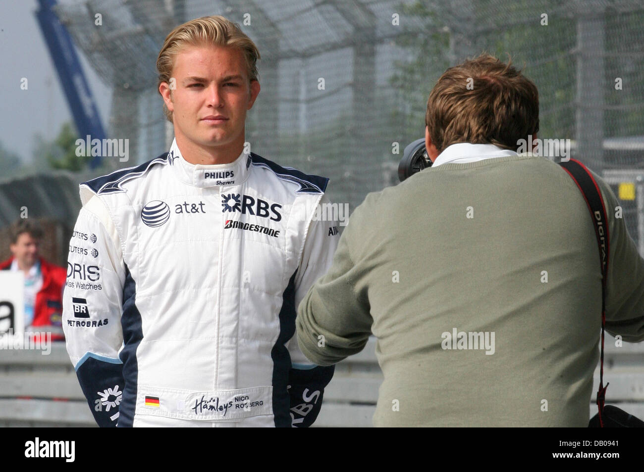 German Formula One driver Nico Rosberg of Williams (L) poses for a Stock Photo - Alamy