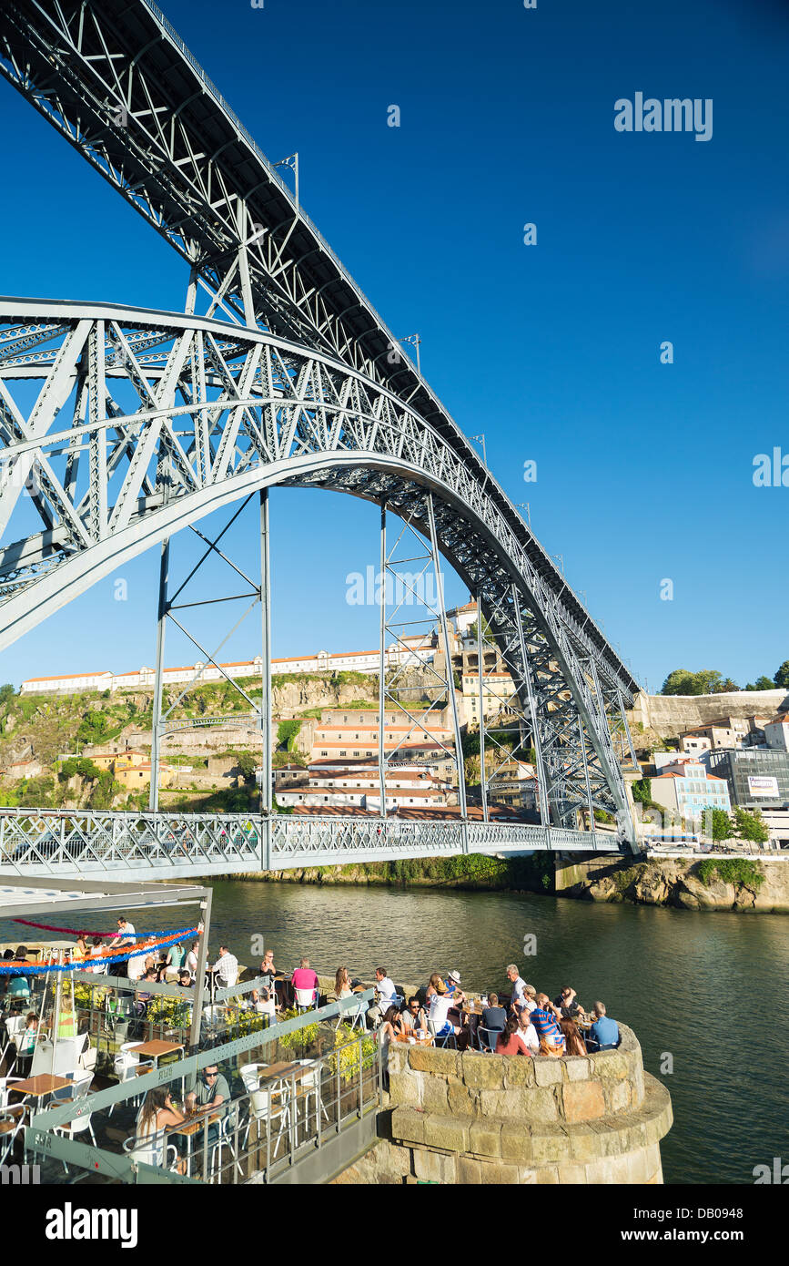 dom luis bridge in porto portugal Stock Photo