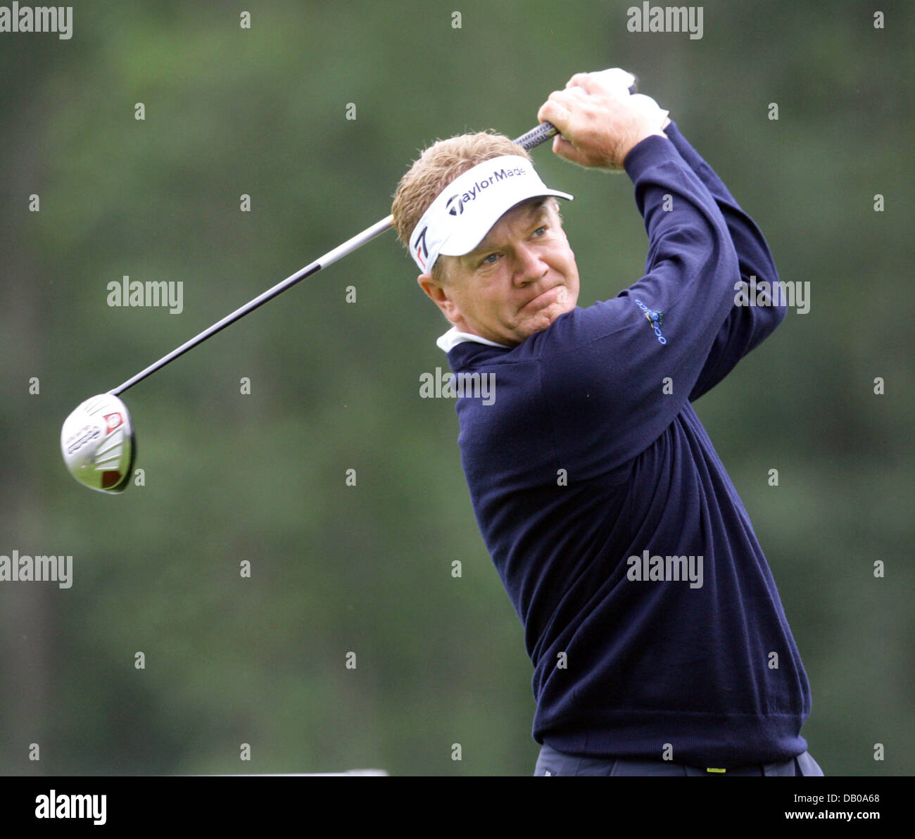 English golf player Paul Broadhurst shown in action during the