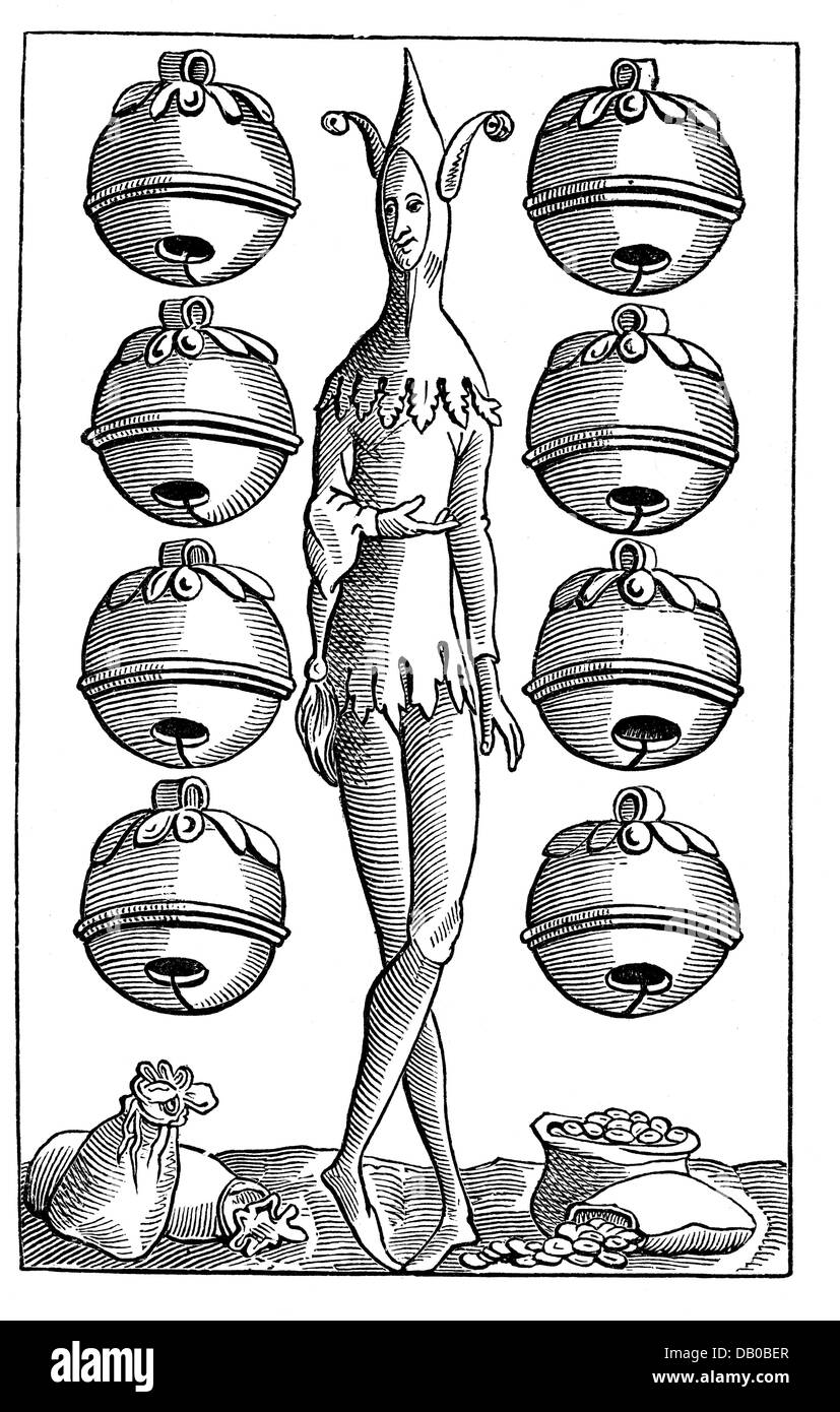 game, cards, playing card, German suit, Bells eight, 16th century, wood engraving, graphics section, Imperial library, Paris, Renaissance, Bells, eight, 8, Additional-Rights-Clearences-Not Available Stock Photo