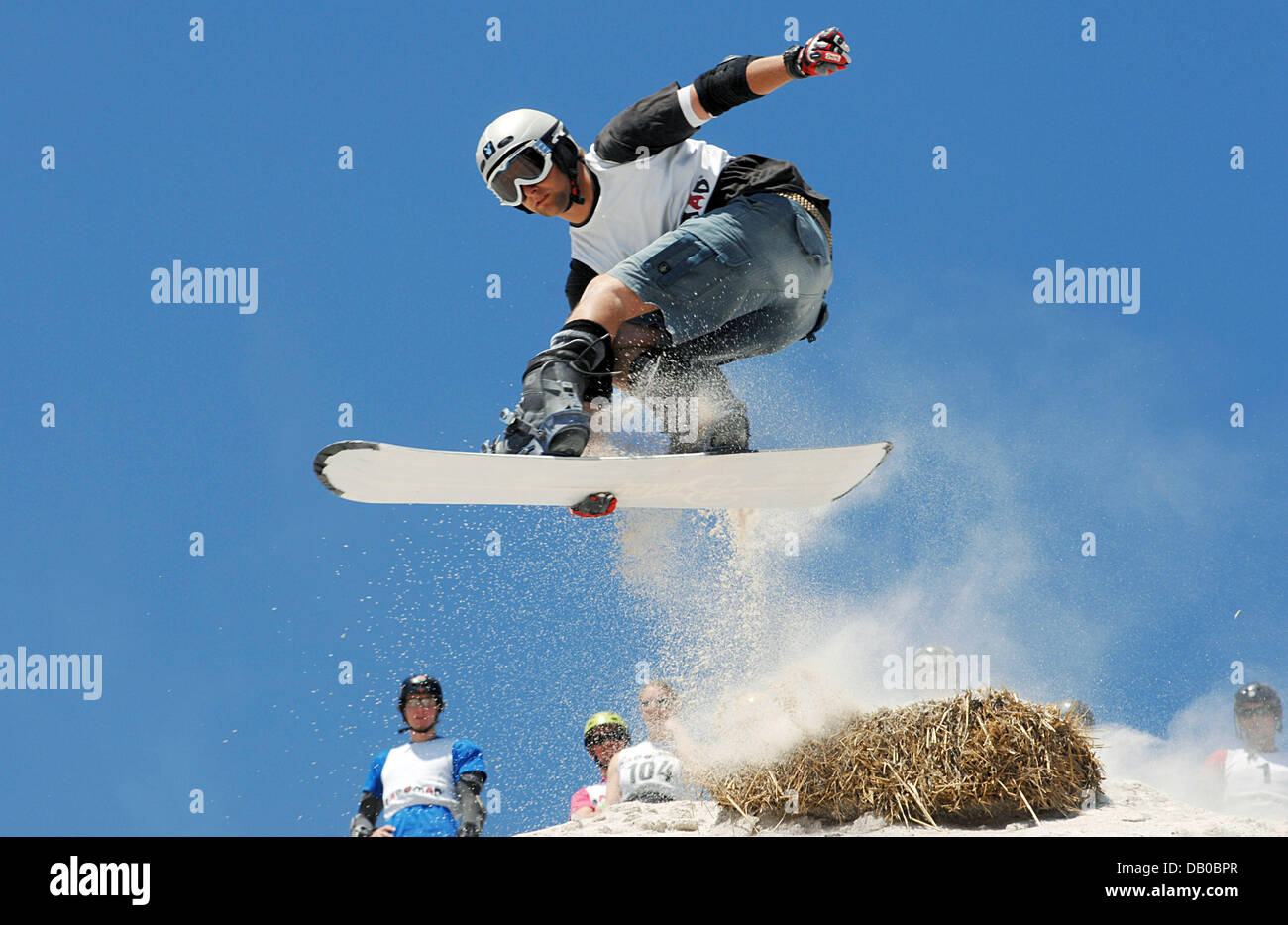 Sandboard Rider A participant in the Sandslopestyle in action at the 16th Sandboarding ...