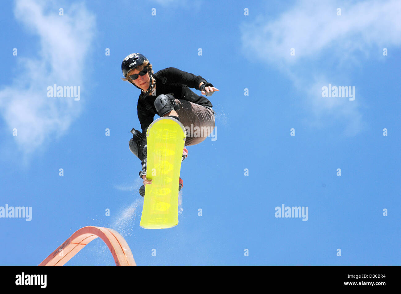 Sandpaper Slope A participant in the Sandslopestyle in action at the 16th Sandboarding ...