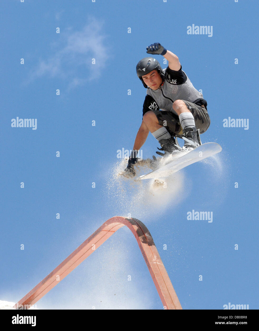 Sandpaper Slope A participant in the Sandslopestyle in action at the 16th Sandboarding ...