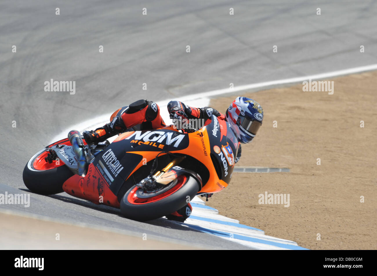 Monterey, California, USA. 20th July, 2013. NGM Mobile Forward Racing Rider COLIN EDWARDS of The United States (#5) during Saturday's qualifying session. Credit:  Scott Beley/ZUMAPRESS.com/Alamy Live News Stock Photo