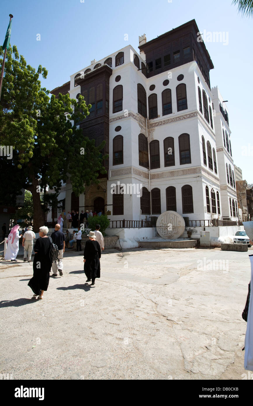 Naseef House serves as home to the General Directory for Culture & Tourism, Old Jeddah (Al-Balad), Saudi Arabia. Stock Photo