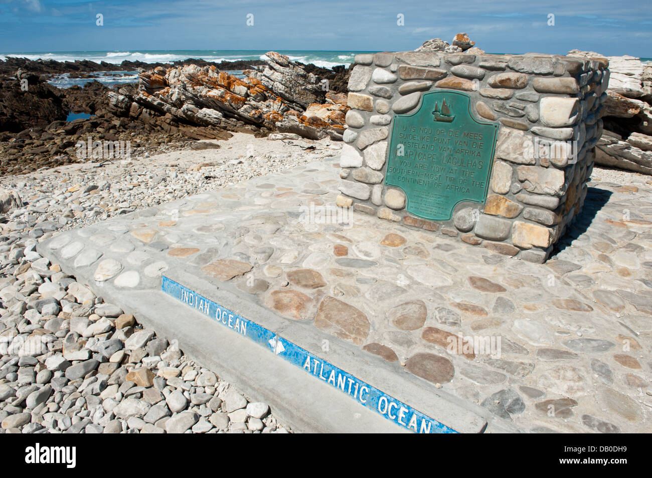 The southernmost point  of Africa, Cape Agulhas,  Agulhas National Park, South Africa Stock Photo
