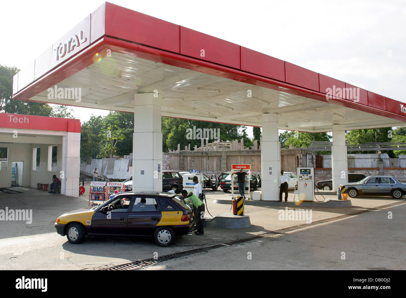 The picture shows a Total filling station in Accra, Ghana, 03 August