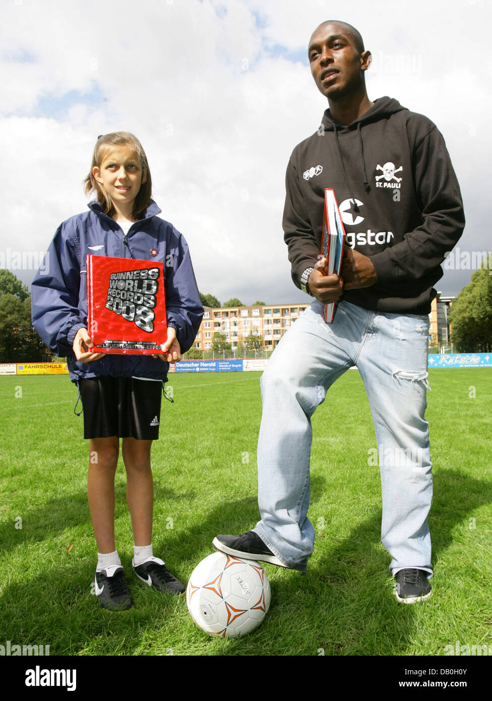 Ten year old Canadian Chloe Hegland (L), world record holder in speed