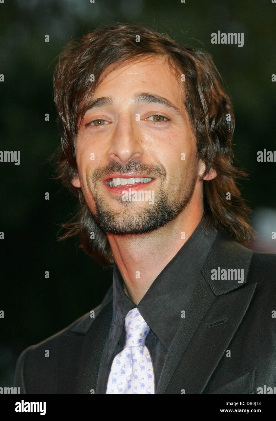 US actor Adrien Brody arrives for the premiere of 'The Darjeeling Limited' at the 64th Venice International Film Festival in Venice, Italy, 03 September 2007. Photo: Hubert Boesl Stock Photo