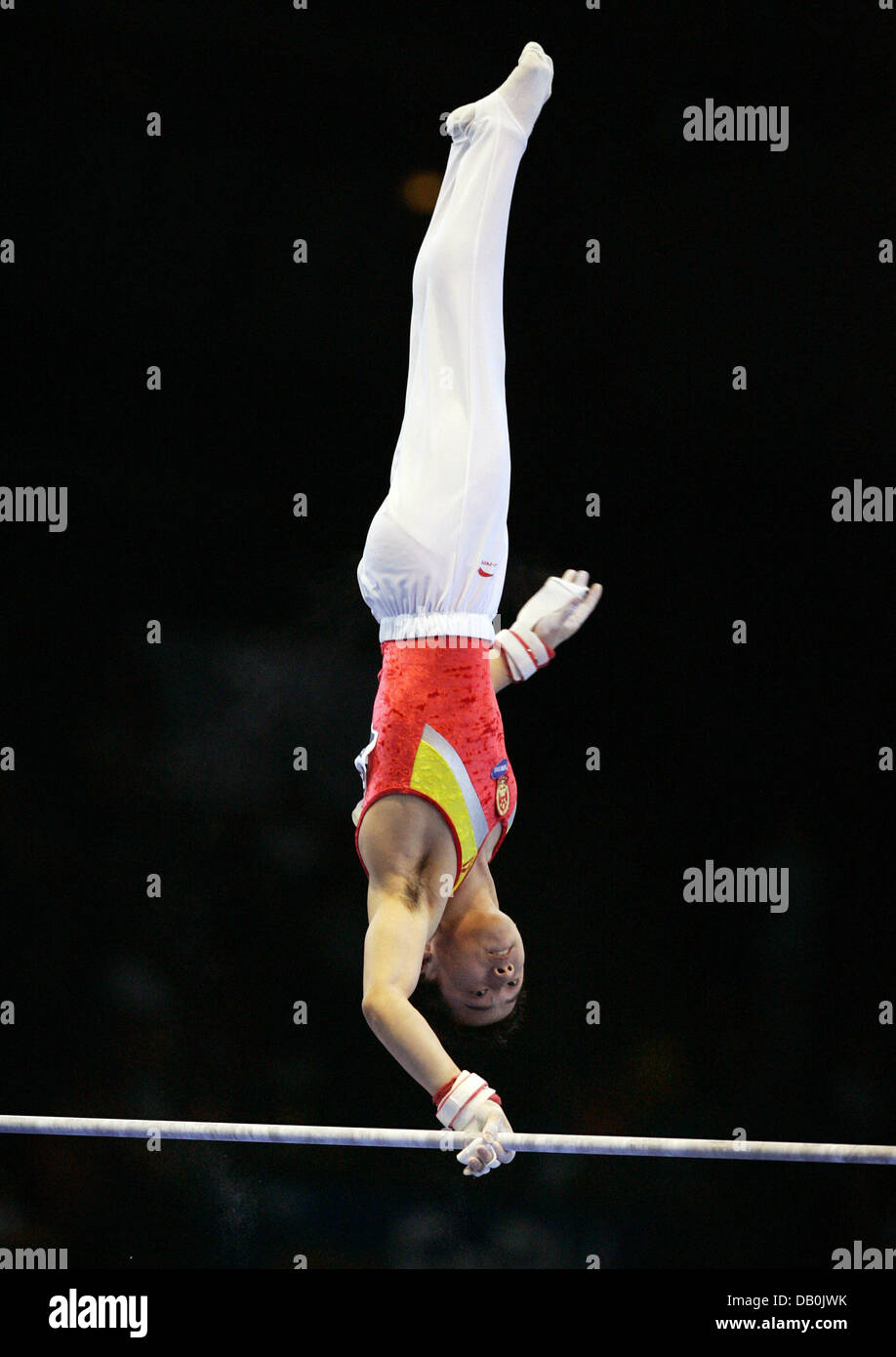 Kai Zou of China performs an exercise during the 40th World Artistic ...