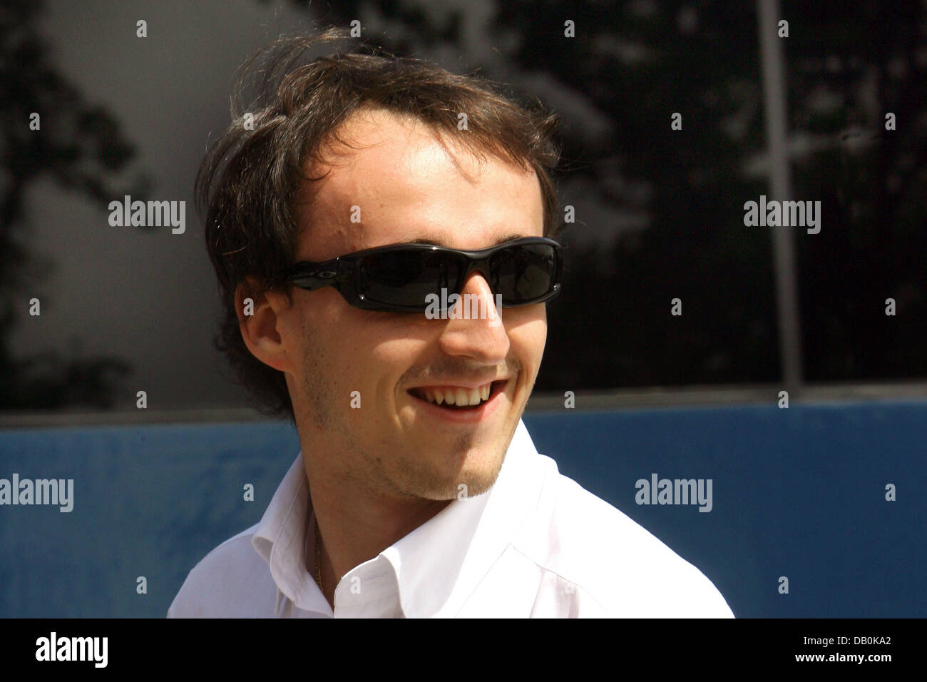 Polish Formula One driver Robert Kubica of BMW Sauber arrives at the