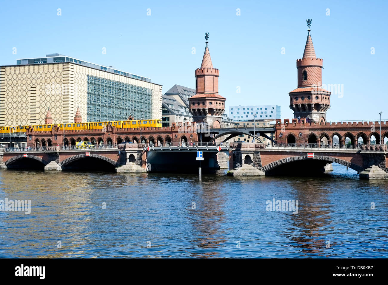 Oberbaumbruecke - Oberbaumbridge in Berlin, Kreuzberg Stock Photo