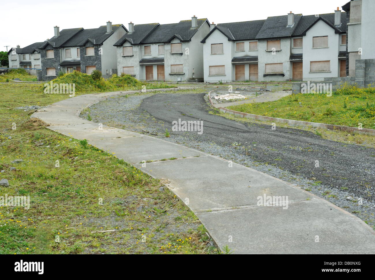 Ghost estate near the village of Loughrea (County Galway) in western