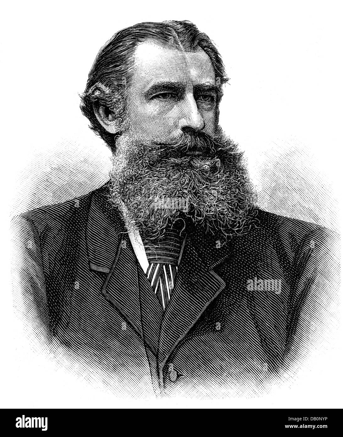 Szechenyi, Imre, 1825 - 1898, Hungarian diplomat, ambassador to Germany 1878 - 1892, portrait, wood engraving, 1884, Stock Photo