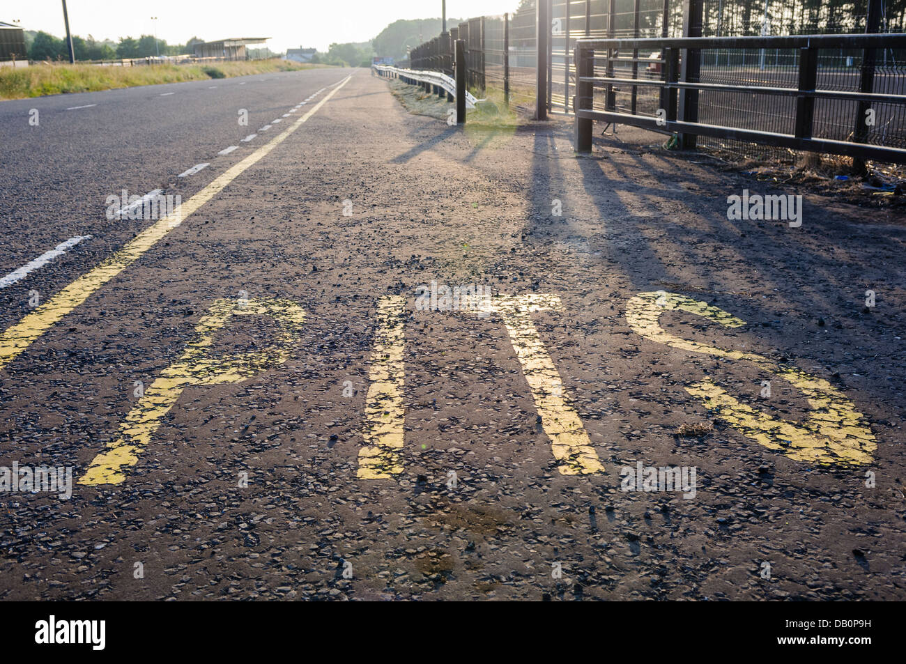 Pit lane on an Irish road racing circuit Stock Photo Alamy