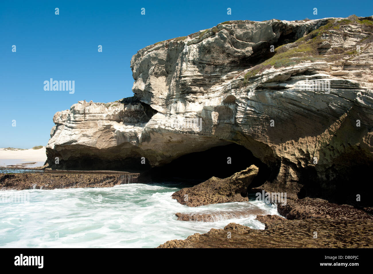 Waenhuiskrans Cave, Waenhuiskrans Reserve, Arniston, South Africa Stock