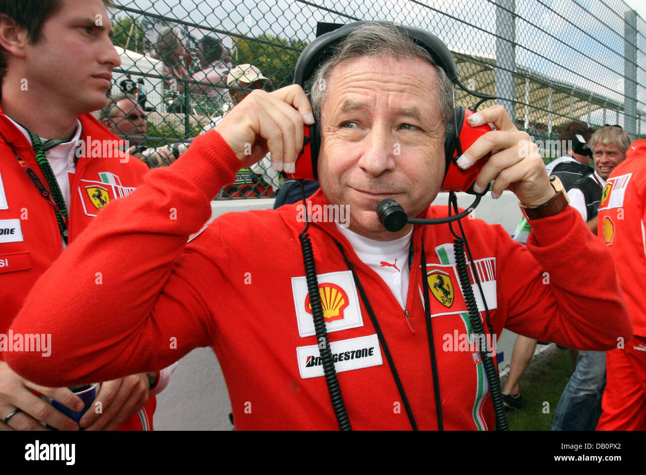 French Jean Todt, CEO of Scuderia Ferrari, gestures prior to the start of the Grand Prix of Belgium at the race track in Spa-Francorchamps, Belgium, 16 September 2007. Photo: JENS BUETTNER Stock Photo