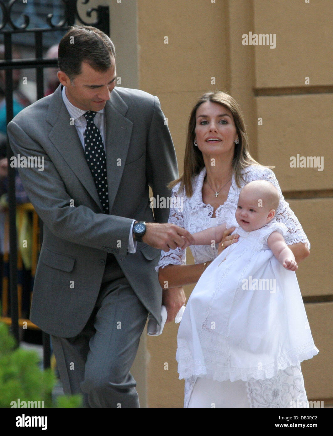 Spanish Crown Prince Felipe de Borbon and his wife Princess Letizia